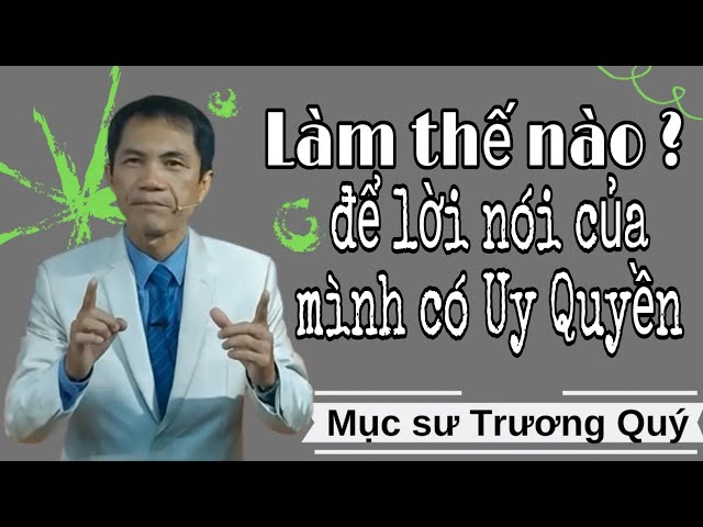 Pastor Truong Quy | So machen Sie Ihre Worte maßgeblich | Kirche aller Nationen