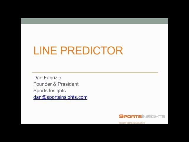 Line Predictor Webinar - Line Prediction Tutorial - Sports Insights Video