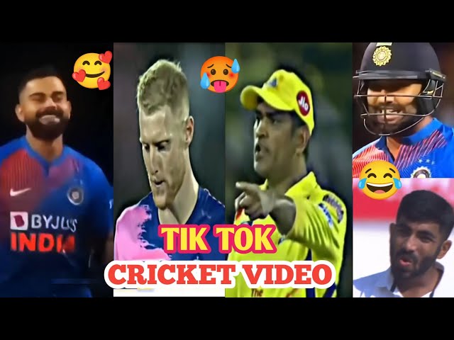 CRICKET TIK TOK VIDEO// CRICKET FUNNY MOMENTS// WORLD CUP SPECIAL/ MS DHONI/ROHIT SHARMA/VIRAT KOHLI