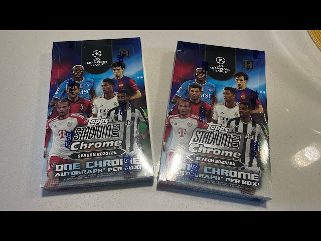 Opening Two Hobby Boxes of Topps UEFA Stadium Club Chrome 2023/24