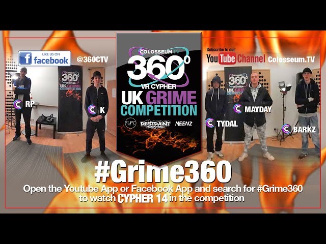 360º VR Cypher 14 - UK Grime Competition – Birmingham – Tydal, Mayday, RP, Barkz and K