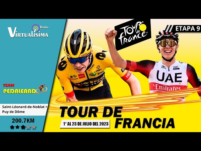 ⭕️🚴‍♂️ EN VIVO Etapa 9 TOUR DE FRANCIA 2023 |  POGACAR - VAN AERT #Egan #Rigo #vingegaard #tdf2023