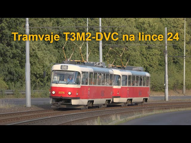 Tramvaje T3M2-DVC 8076+8079 na lince 24 a 15, 17-20.7.2023 | 8K HDR