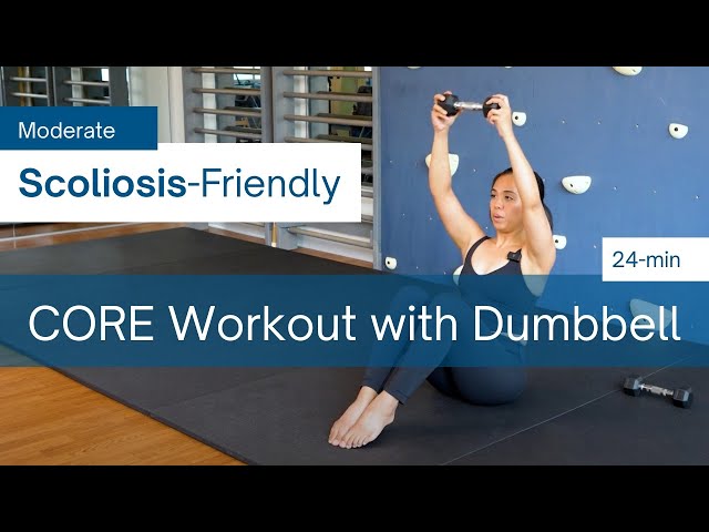 Core Workout With Dumbbell Challenge | 24-min Scoliosis-Friendly Routine (Intermediate)