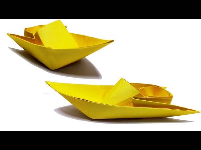 How to make a Paper Boat  | Origami Speed Boat Making Tutorial (Canoe) Origami boat making