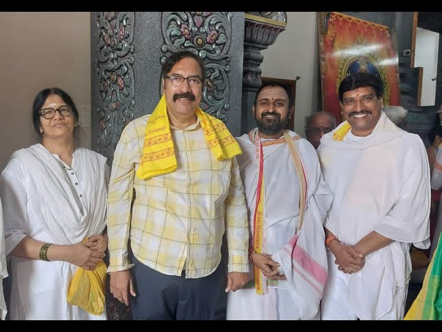 Director Kasi Viswanath Couple Receives 20th Chaturmasya Deeksha Blessings of Pujya Sri Bala Swamiji