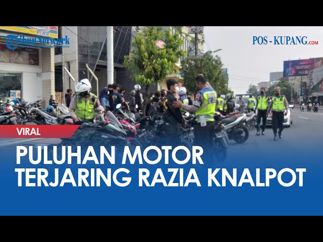 Puluhan Motor Terjaring Razia Knalpot