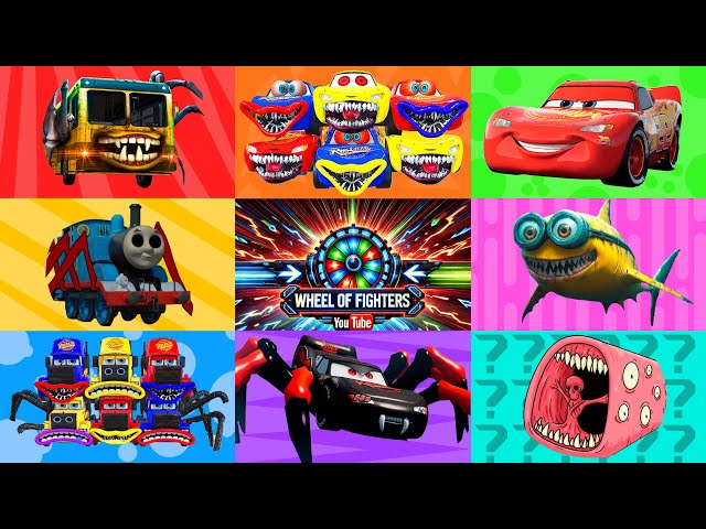 EPIC MONSTER BATTLE ⚔️Six Headed McQueen Eater, Lightning McQueen Eater, Scary Thomas, Shark Minions