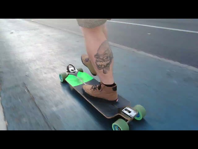 Longboard cruising in London.