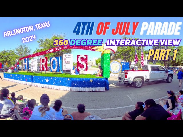 ARLINGTON, TX - 4th of July Parade in Immersive 8k 360 Video Part 1