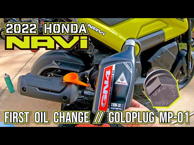 2022 Honda NAVI: First oil change // GoldPlug MP-01T magnetic drain bolt