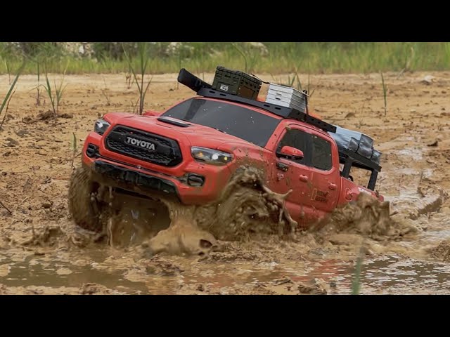 1/10 Scale RC Car : TOYOTA TACOMA TRD PRO(3D printed body) Mud & Offroad Driving  #4.