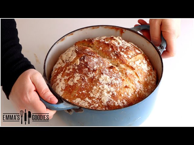 3 Ingredient Italian NO KNEAD Bread  | Easiest WHOLE WHEAT Bread!