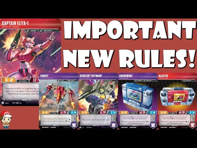 Important Transformer TCG Rules Update! (Soundwave, Blaster, Thrust, Captain Elita-1)