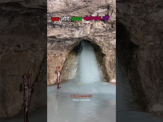 Amarnath Shivling Darshan from Holy Cave | Shri Amarnath Yatra 2024 | #amarnath #shorts