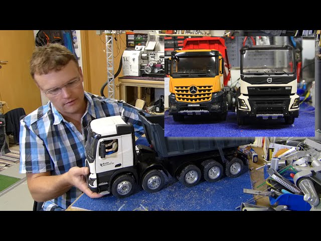 5 Achser 10x6 Bruder RC Umbau MB Actros alias Volvo FMX  -  DirtyWhite Folge 5