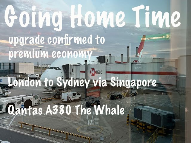 Qantas A380 upgrade to premium economy awesome LHR-SIN-SYD