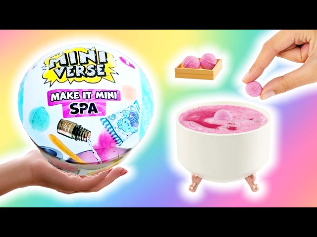 MAKING MINIVERSE SPA! Mini Bathbombs, Soap, and Scrubs! #miniverse #diy #unboxing