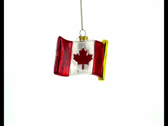 Flag of Canada - Blown Glass Christmas Ornament (CC-1207)