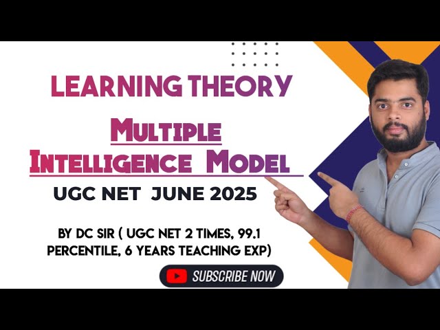 🔥 UGC NET June 2025 | Dr. Howard Gardner's Multiple Intelligence Model (1983) | Explained