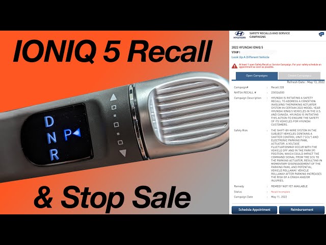 Hyundai Ioniq 5 US & Canada Recall/Stop Sale - 4 Parking System Failures in Korea!