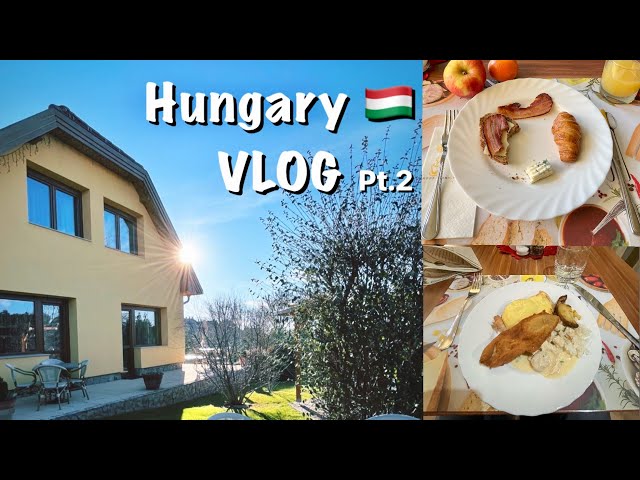 Hungarian breakfast and dinner at my Alsóörs hotel | Vlog 25 #travelvlog #hungary #vlog