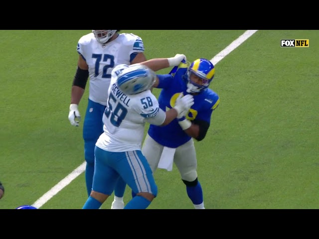 Aaron Donald scrap with Penei Sewell after play