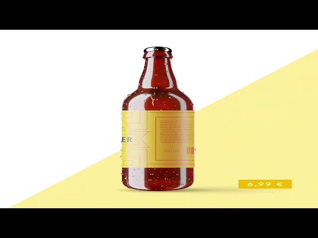 Beer Animated Mockup for Photoshop