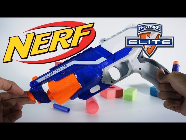 unboxing quick look review Nerf Disruptor Elite with 6 darts mods