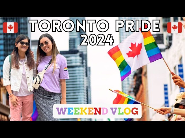 PRIDE Toronto Weekend Vlog | Street Festival, FREE Goodies, Games, Volunteer | Pride PARADE 2024