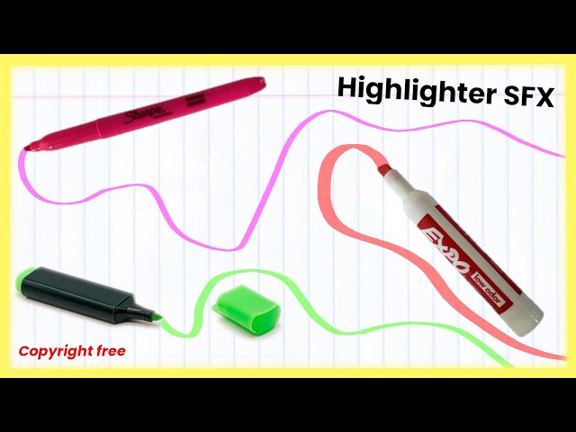 Highlighter Sound Effects - 10 Sounds (Copyright Free)