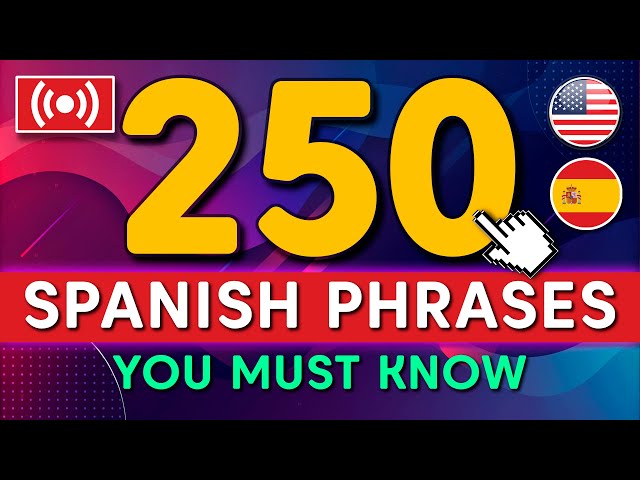 📚 Master Spanish with These Common Essential Everyday Phrases. Spanish for Beginners