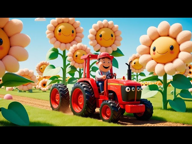 Vroom Vroom! Let’s Ride the Farm Tractor | Fun Kids Song with Animals 🎶🐄