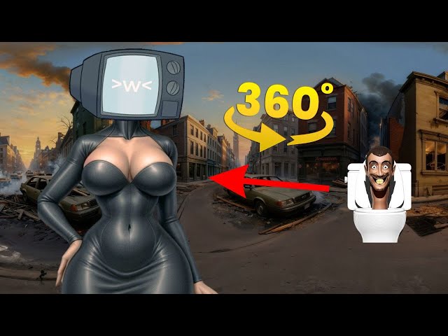 Find the Hidden TV Woman  And Skibidi Toilet in 360° – Can You Spot Them? 360°🍑