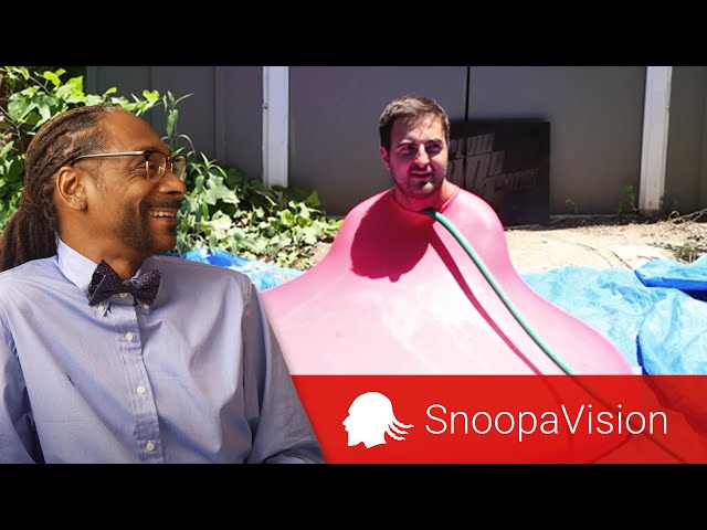 6ft Man in 6ft Giant Water Balloon - The Slow Mo Guys in SnoopaVision