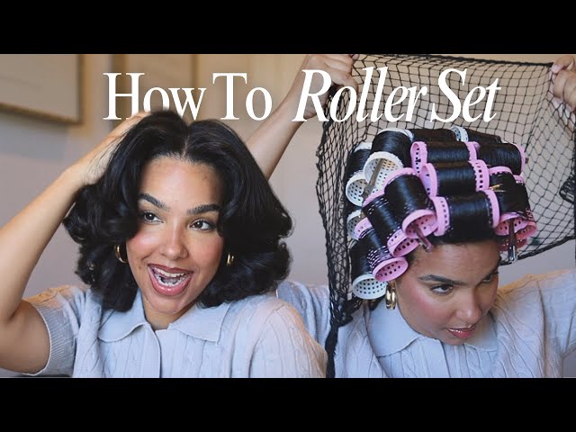 If Your Tired of Your Curly Hair, Do A Roller Set | Straight Natural with No Heat Damage