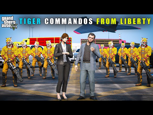 GTA 5 : MICHAEL'S DANGEROUS TIGER COMMANDOS FROM LIBERTY || BB GAMING