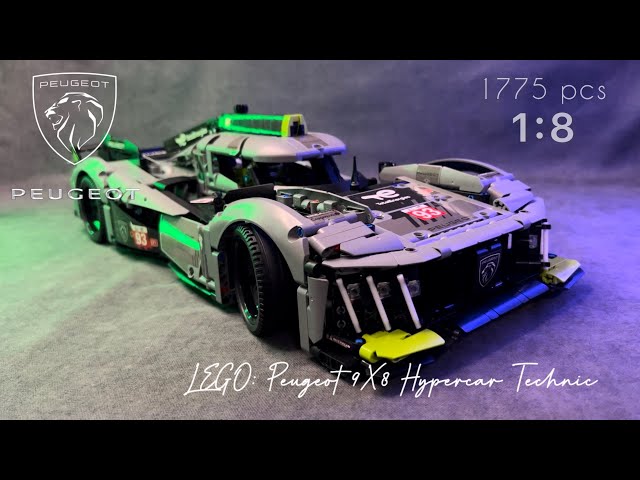 LEGO: Peugeot 9X8 Hypercar Technic | ОДНА ИЗ ЛУЧШИХ МОДЕЛЕЙ ЛЕГО| AliExpress lego car | УСКОРЕННАЯ