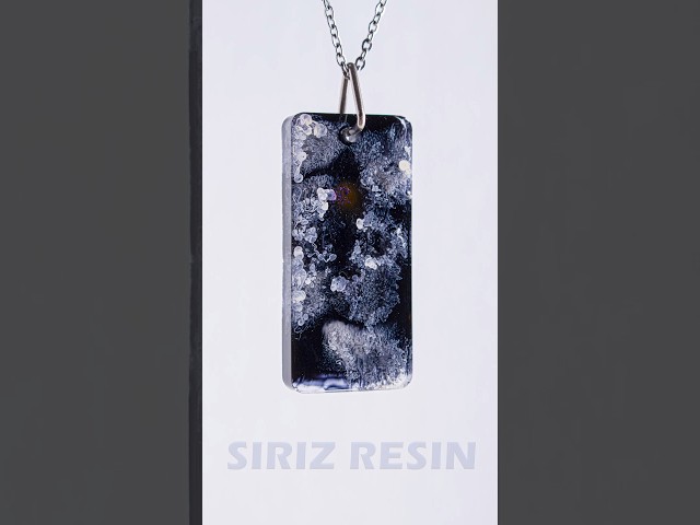 Resin-Clear Black Necklace 🖤 #epoxy #epoxyresin #resinart #resincrafts