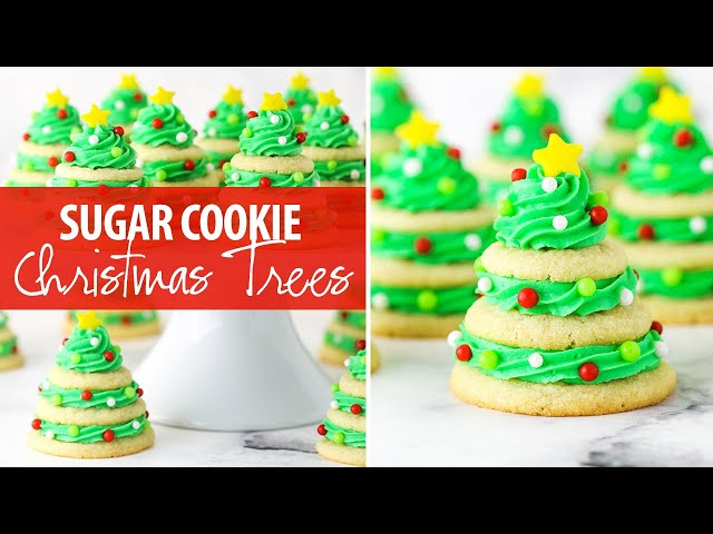 Stacked Sugar Cookie Christmas Trees