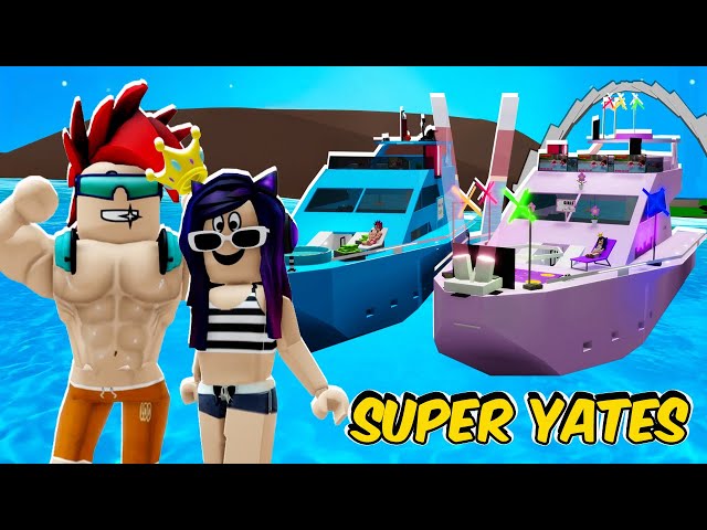 BATALLAS de SUPER YATES en BROOKHAVEN | CHICOS VS CHICAS | Kori Roblox