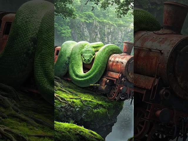 Nature Exploration | Travel Discovery | Python on Old Train #shorts #trending #youtubeshorts