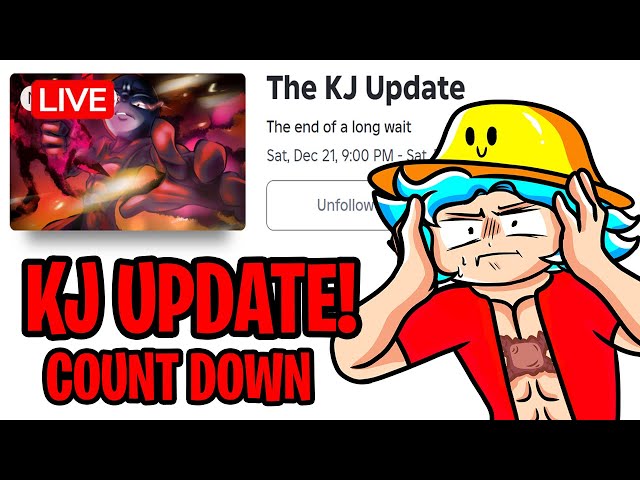 FREE KJ UPDATE LIVE in The Strongest Battlegrounds (COUNTDOWN)