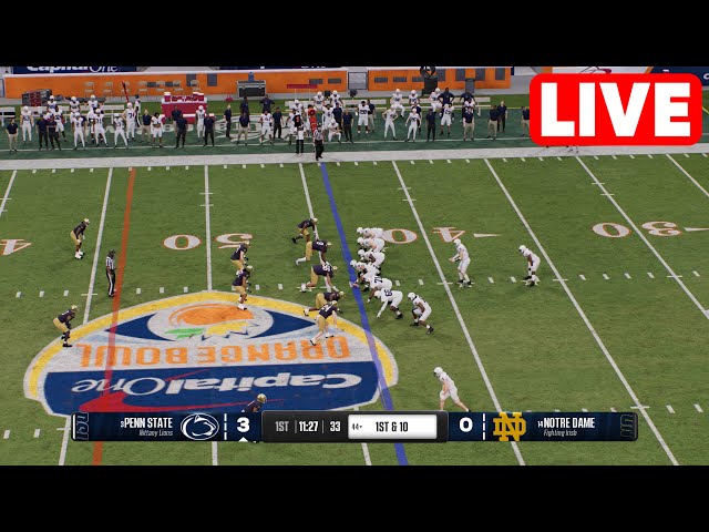 NCAAF LIVE🔴 Notre Dame vs. Penn State | Playoff Semifinal - 9th January 2025 - College Football 25