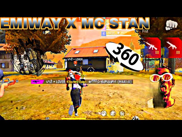 360° FREE FIRE video in [VR] 4K VIDEO virtual realstic experience 🔥FREE FIRE MONTAGE #mcstan #emiway