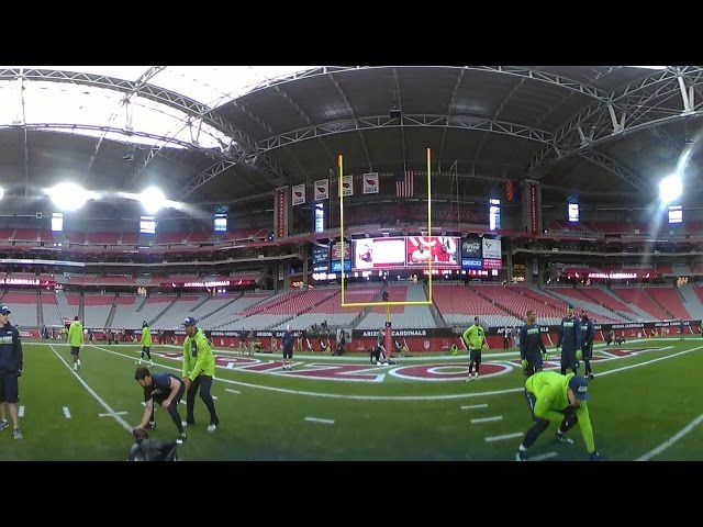 360 Video - Quarterbacks Warmup vs Arizona