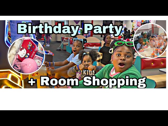 room decor shopping + birthday party