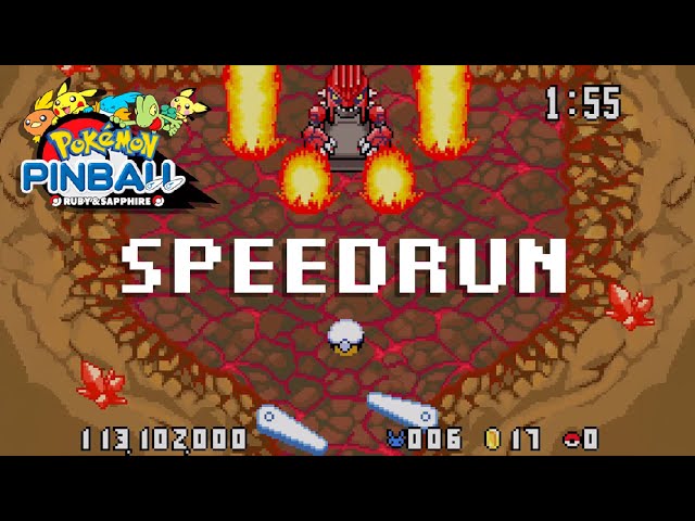 100% Pokedex Speedrun (PokePinball R&S speedchoice romhack)