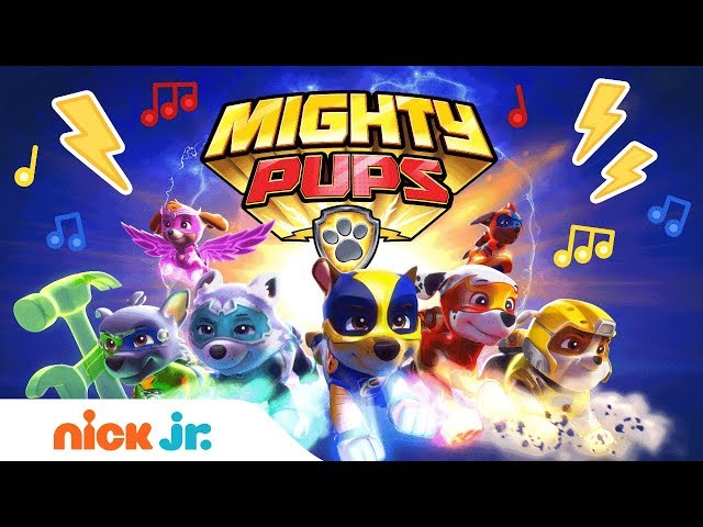 PAW Patrol’s Mighty Pups 🐾 Theme Song | Music Video | Stay Home #WithMe | Nick Jr.