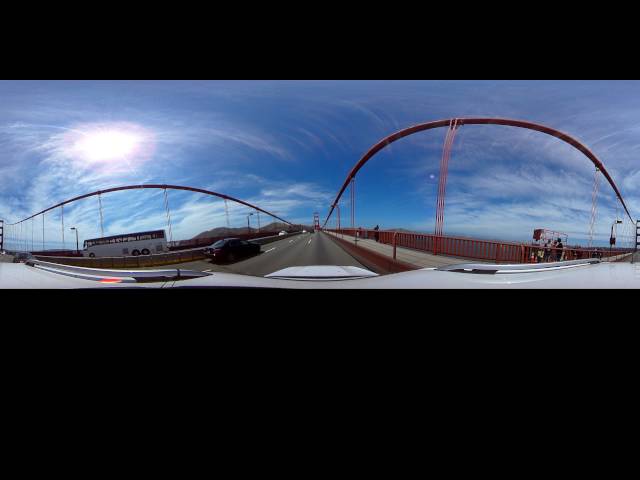 360Grad 4K Autofahrt über die Golden Gate Bridge in San Francisco, California